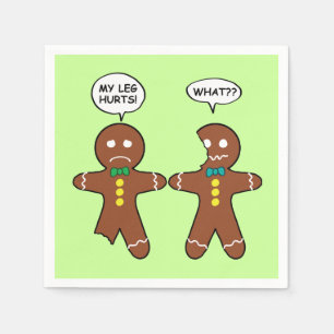 Serviette En Papier Humour de Noël Gingerbread Cookie