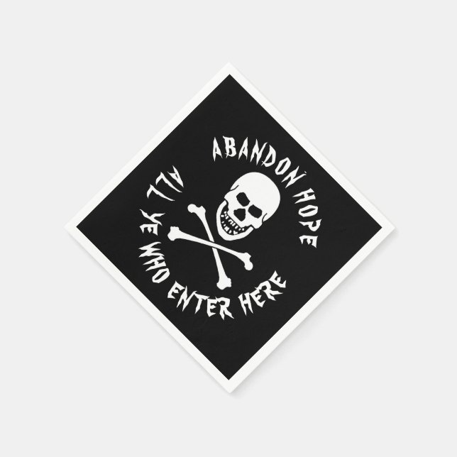 Serviette En Papier Humour de potence Dante's Inferno Skull Crossbones (Coin)