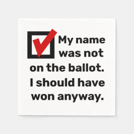 Serviette En Papier Humour des élections 2024