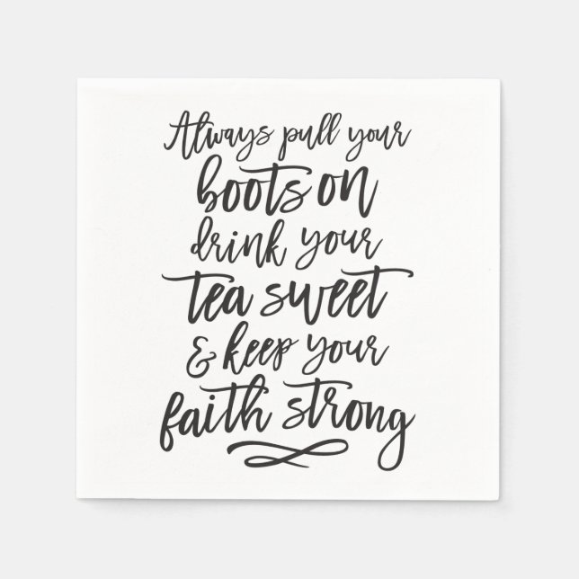 Serviette En Papier Humour mantra féminin du sud (Devant)