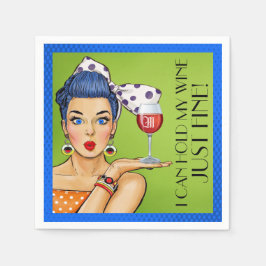 Serviette En Papier Humour Retro Vin (Party) Cocktail Serviettes