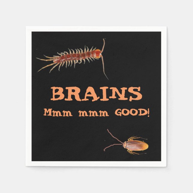 Serviette En Papier Hungry Zombie Coordination Halloween (Devant)