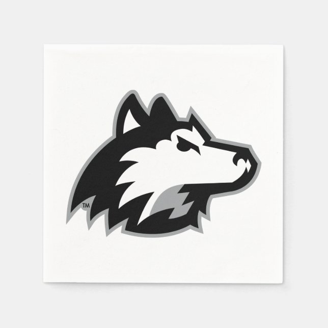 Serviette En Papier Huskies du nord de l'Illinois (Devant)