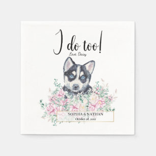Serviette En Papier Husky Mariage Chien Chien Chien Cocktail Napkins