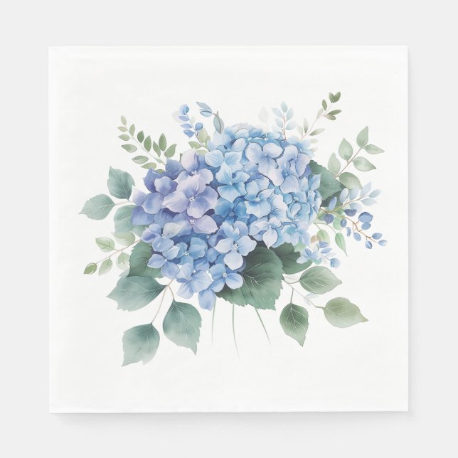 Serviette En Papier Hydrangea Floral (Devant)