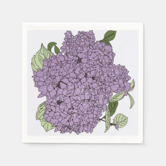 Serviette En Papier Hydrangée violette