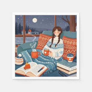 Serviette En Papier Hygge Soirée Cosy _ Célébrez des nuits douillettes