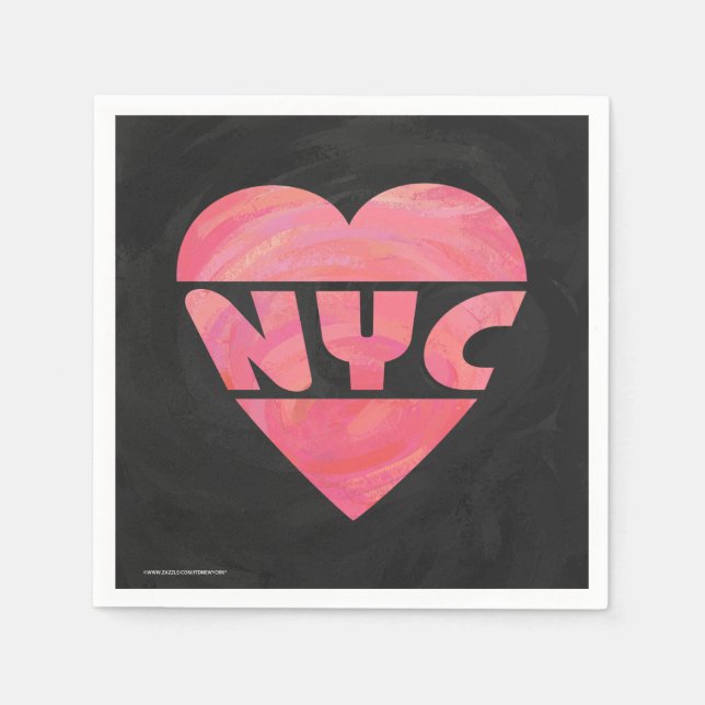 Serviette En Papier I Coeur NYC (Devant)
