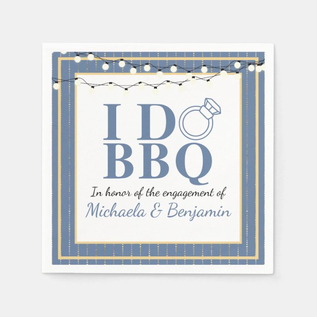 Serviette En Papier I Do BBQ Engagement Party Couples Douche (Devant)