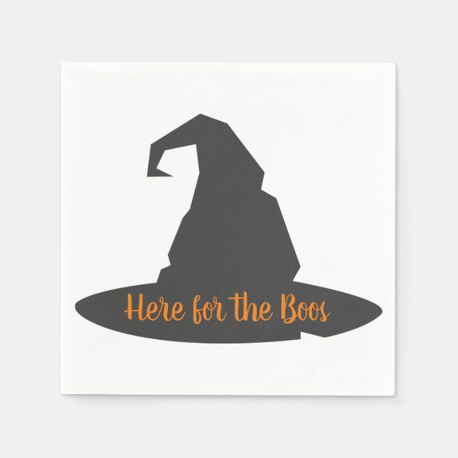 Serviette En Papier Ici pour la fête d'Halloween Boos (Devant)