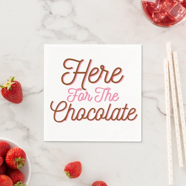 Serviette En Papier Ici pour le chocolat (En situation)