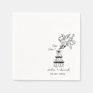Serviette En Papier Icône de Cupidon dessinée à la main Cocktail Maria