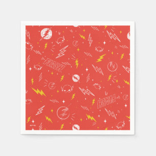 Serviette En Papier Icône de la foudre Flash et motif de gribouillis