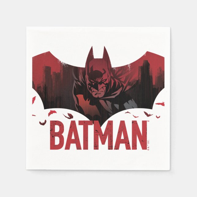 Serviette En Papier Icône gotham de Batman Crimson (Devant)