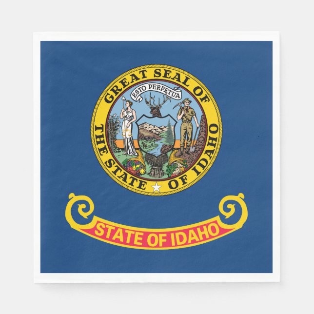 Serviette En Papier Idaho State Flag (Devant)