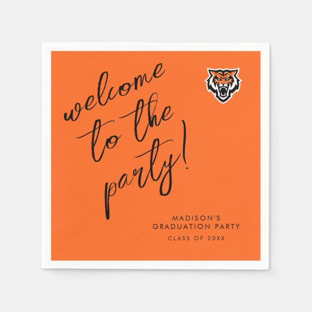 Serviette En Papier Idaho State University Bengals Spirit Design (Devant)