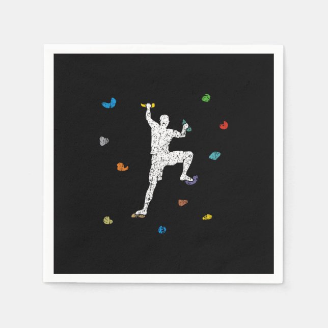 Serviette En Papier Idée Cadeau de l'grimpeur murale (Devant)