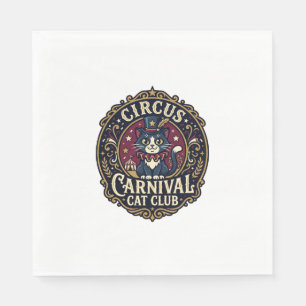 Serviette En Papier Idée cadeau pour papa de chat de carnaval de cirqu