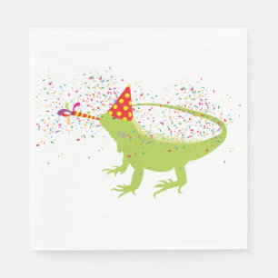 Serviette En Papier Iguana Lizard Fête Animaux ayant une fête