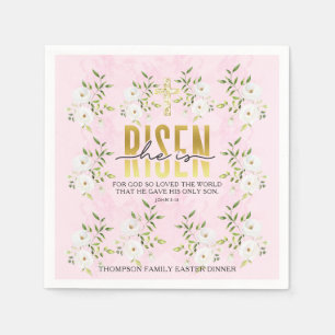 Serviette En Papier Il Est Ressuscité Citation Religieuse Chrétienne P