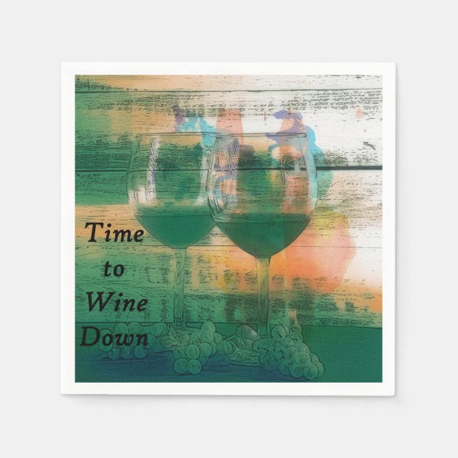 Serviette En Papier Il est temps de consommer des serviettes de cockta (Devant)