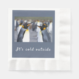 Serviette En Papier Il fait froid à l'extérieur de King Penguin photo