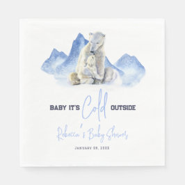 Serviette En Papier Il fait froid à l'extérieur du Baby shower d'ours 