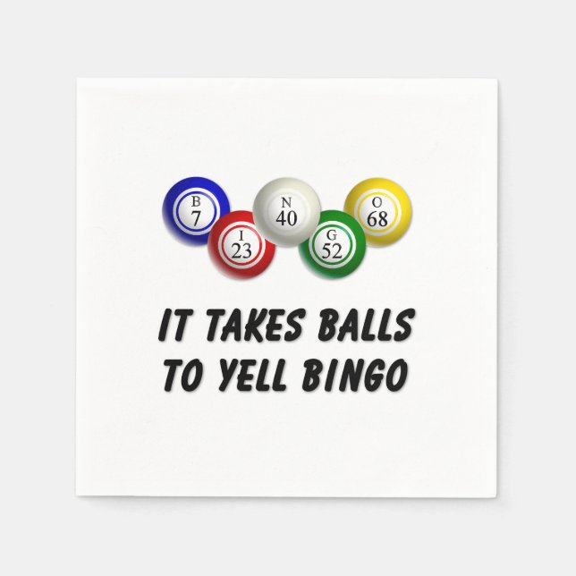 Serviette En Papier Il Faut Des Couilles Pour hurler Bingo (Devant)
