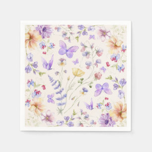 Serviette En Papier Il Me Donne Fête des mariées Aux Papillons