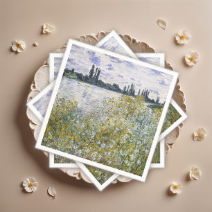 Serviette En Papier Île aux fleurs près de Vétheuil, Claude Monet