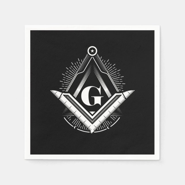 Serviette En Papier Illuminati Masonic Conspiration Triangle Pyramide  (Devant)