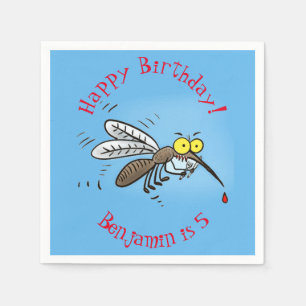 Serviette En Papier Illustration amusante d'un insecte moustique