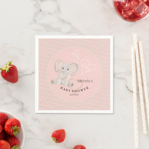 Serviette En Papier Illustration aquarelle d'éléphant mignon de printe