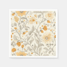 Illustration botanique beige et jaune élégant