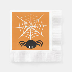 Serviette En Papier Illustration d'araignée d'Halloween effrayante