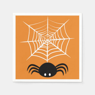 Serviette En Papier Illustration d'araignée d'Halloween effrayante
