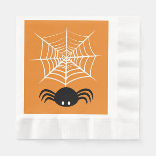 Serviette En Papier Illustration d'araignée d'Halloween effrayante