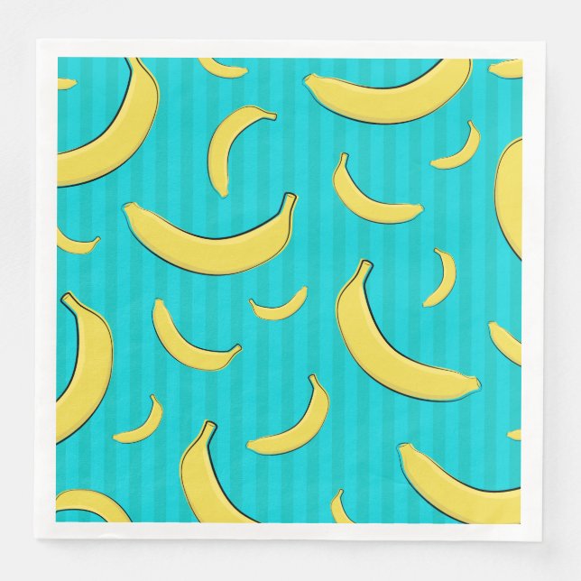 Serviette En Papier Illustration de banane (Devant)