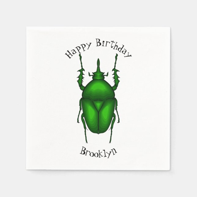 Serviette En Papier Illustration de bug Mecynorhina torquata (Devant)