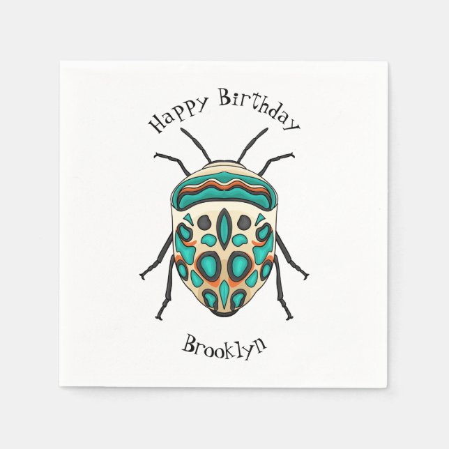 Serviette En Papier Illustration de bug Picasso (Devant)