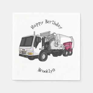 Serviette En Papier Illustration de camion à ordures