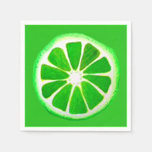 Serviette En Papier Illustration de citron vert mou art fruitier