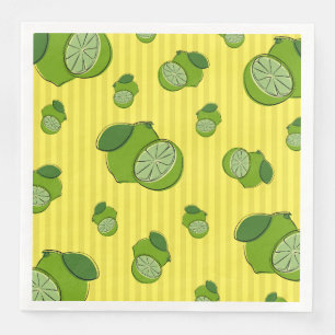 Serviette En Papier Illustration de citrons verts