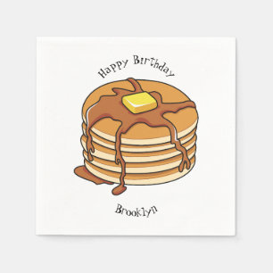 Serviette En Papier Illustration de dessin animé de Pancake