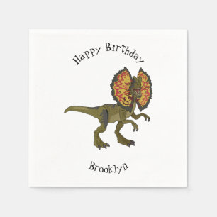 Serviette En Papier illustration de Dilophosaurus de dessin animé