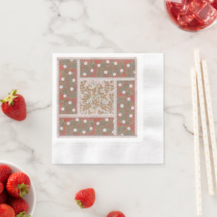 Serviette En Papier Illustration de fleur d'art de rose sauvage vintag