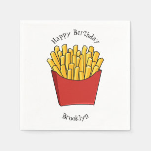 Serviette En Papier Illustration de frites