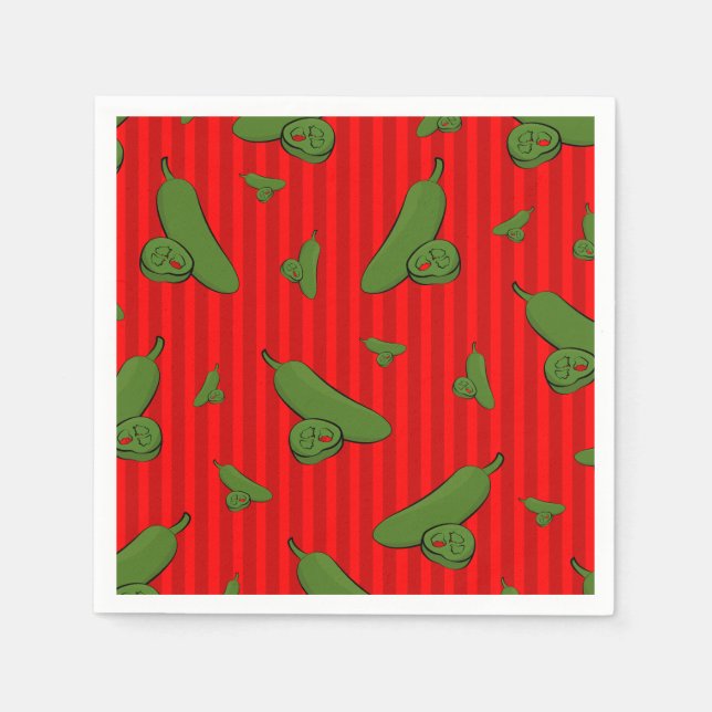Serviette En Papier Illustration de Jalapeño (Devant)