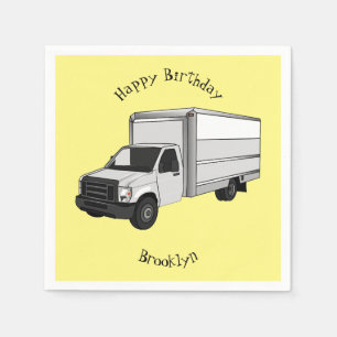 Serviette En Papier Illustration de la caricature du camion-boîte