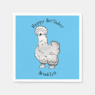 Serviette En Papier Illustration de la caricature du poulet Silkie